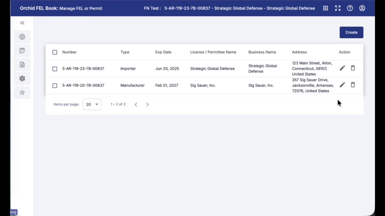 Manage FEL or Permit list