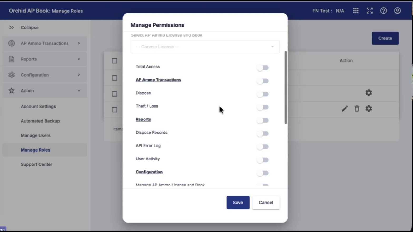 Manage Permissions dialog