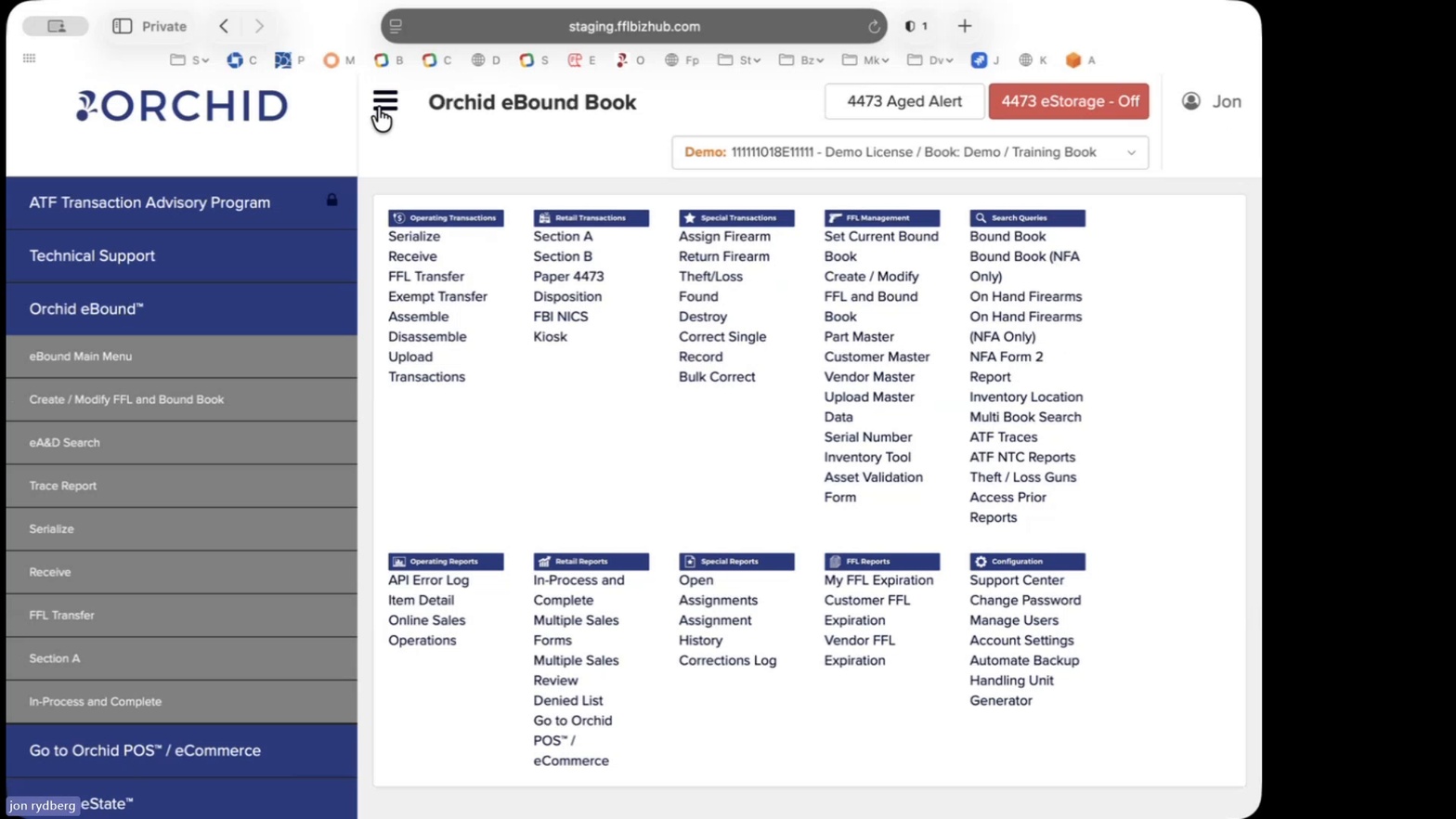 Side navigation expanded