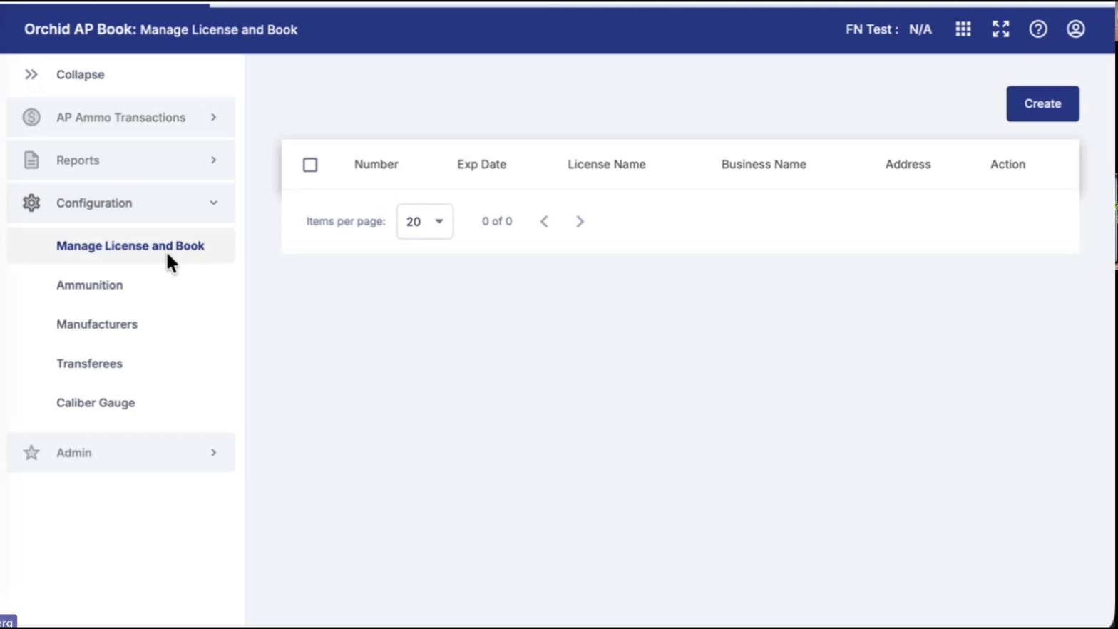Manage License and Book screen