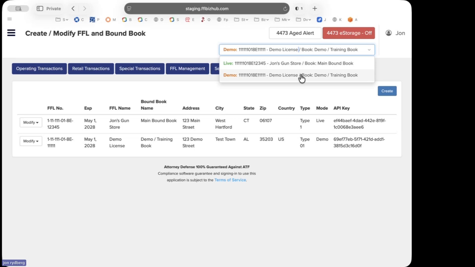 FFL list with new Live FFL